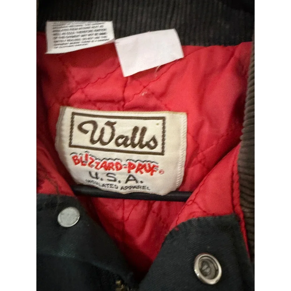 Walls Blizzard-Pruf Mens‎ Insulated Workwear Coveralls Black USA Made Large Tall